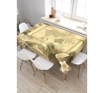 Прямоугольная скатерть из сатена JoyArty Тропические сокровища tc_19206_120x145