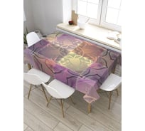 Прямоугольная скатерть из сатена JoyArty Узор квадратами tc_19728_120x145