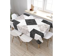 Прямоугольная скатерть из сатена JoyArty Упорядоченная плитка tc_19440_120x145