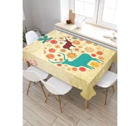 Прямоугольная скатерть из сатена JoyArty Украшение с оленями tc_19388_120x145