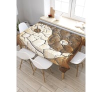 Прямоугольная скатерть из сатена JoyArty Трещины на Инь и ян tc_18583_120x145