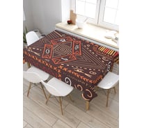 Прямоугольная скатерть из сатена JoyArty Узорный примитив tc_18558_120x145