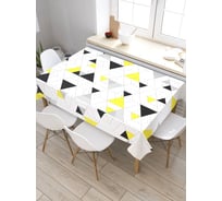Прямоугольная скатерть из сатена JoyArty Треугольная логика tc_23252_120x145