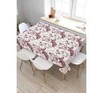 Прямоугольная скатерть из сатена JoyArty Узорные птицы tc_23211_120x145