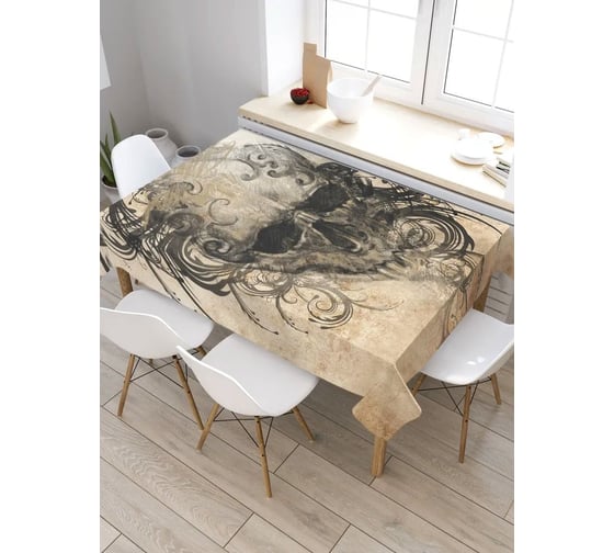 Прямоугольная скатерть из сатена JoyArty Тьма поглощает tc_22196_120x145 1