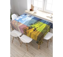 Прямоугольная скатерть из сатена JoyArty Три сезона tc_21688_120x145