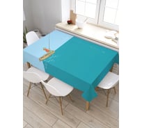 Прямоугольная скатерть из сатена JoyArty Тихая рыбалка tc_21312_120x145