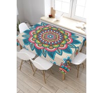 Прямоугольная скатерть из сатена JoyArty Узорное безумие tc_21240_120x145