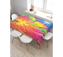 Прямоугольная скатерть из сатена JoyArty Туманная паутина tc_21572_120x145