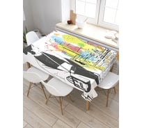 Прямоугольная скатерть из сатена JoyArty Уличная мода tc_21062_120x145