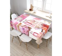 Прямоугольная скатерть из сатена JoyArty Терапия ароматом tc_21845_120x145