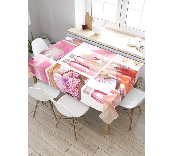 Прямоугольная скатерть из сатена JoyArty Терапия ароматом tc_21845_120x145 1