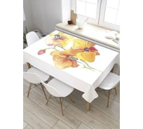 Прямоугольная скатерть из сатена JoyArty Три орхидеи tc_28885_120x145