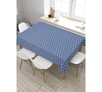 Прямоугольная скатерть из сатена JoyArty Тонкий зигзаг tc_28747_120x145
