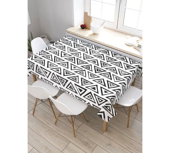 Прямоугольная скатерть из сатена JoyArty Треугольники в треугольниках tc_28880_120x145 1
