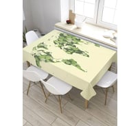 Прямоугольная скатерть из сатена JoyArty Трилистники на карте tc_28816_120x145