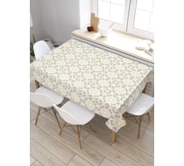 Скатерть прямоугольная JoyArty Структурные цветы из сатена tc_23239_120x145
