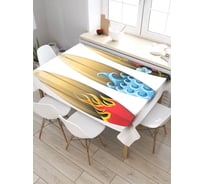 Скатерть прямоугольная JoyArty Стильные серфы из сатена tc_9682_120x145