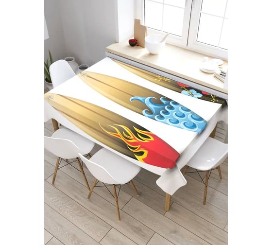 Скатерть прямоугольная JoyArty Стильные серфы из сатена tc_9682_120x145 1