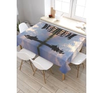 Скатерть прямоугольная JoyArty Старая река из сатена tc_7898_120x145