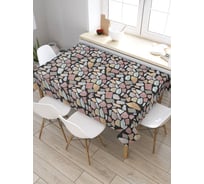 Скатерть прямоугольная JoyArty Сочетание камней из сатена tc_6775_120x145