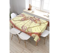 Скатерть прямоугольная JoyArty Старая карта Запада из сатена tc_6537_120x145