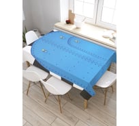 Скатерть прямоугольная JoyArty Стальные врата из сатена tc_7649_120x145