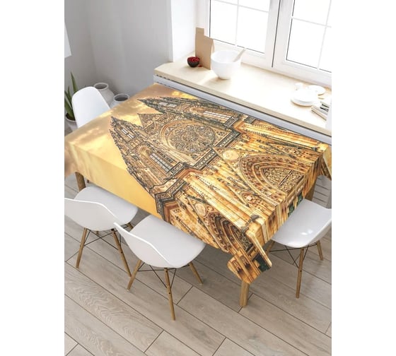 Скатерть прямоугольная JoyArty Старинный собор из сатена tc_7608_120x145 1