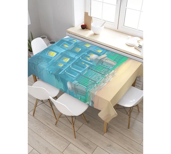 Скатерть прямоугольная JoyArty Страшная ночевка из сатена tc_4600_120x145 1