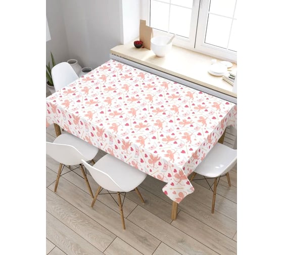 Скатерть прямоугольная тканевая JOYARTY на стол с рисунком Купидон 120х145 см tc_422644_120x145 1