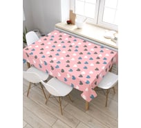 Скатерть прямоугольная тканевая JOYARTY на стол с рисунком Ванильные сердца 120х145 см tc_422720_120x145