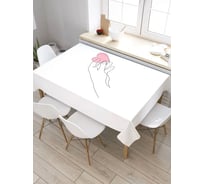 Скатерть прямоугольная тканевая JOYARTY на стол с рисунком Сердце в руках 120х145 см tc_422677_120x145