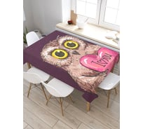 Скатерть прямоугольная тканевая JOYARTY на стол с рисунком Я люблю тебя 120х145 см tc_422674_120x145