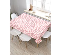 Скатерть прямоугольная тканевая JOYARTY на стол с рисунком Pink heart 145х180 см tc_422650_180x145