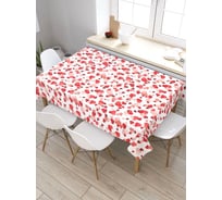 Скатерть прямоугольная тканевая JOYARTY на стол с рисунком Обилие сердец 120х145 см tc_422687_120x145