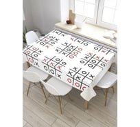 Скатерть прямоугольная тканевая JOYARTY на стол с рисунком Крестики-нолики 120х145 см tc_422663_120x145