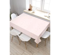 Скатерть прямоугольная тканевая JOYARTY на стол с рисунком Снегопад из сердец 120х145 см tc_422636_120x145