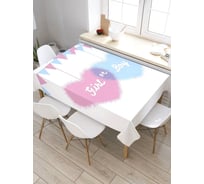 Скатерть прямоугольная тканевая JOYARTY на стол с рисунком Гирлянда из сердец 145х180 см tc_422710_180x145