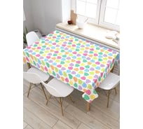 Скатерть прямоугольная тканевая JOYARTY на стол с рисунком Радуга сердец 145х180 см tc_422645_180x145