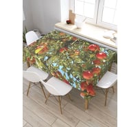 Скатерть прямоугольная тканевая JOYARTY на стол с рисунком Счастливые яблочки 145х180 см tc_422680_180x145