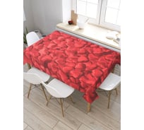 Скатерть прямоугольная тканевая JOYARTY на стол с рисунком Листочек с сердечками 120х145 см tc_422618_120x145