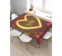 Скатерть прямоугольная тканевая JOYARTY на стол с рисунком love 145х180 см tc_422665_180x145