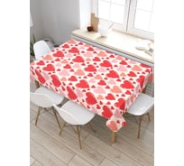 Скатерть прямоугольная тканевая JOYARTY на стол с рисунком Море сердец 120х145 см tc_422654_120x145