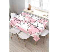 Скатерть прямоугольная тканевая JOYARTY на стол с рисунком Сердечки любви 145х180 см tc_422630_180x145
