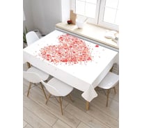 Скатерть прямоугольная тканевая JOYARTY на стол с рисунком Воздушное сердце 145х180 см tc_422620_180x145