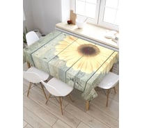 Скатерть прямоугольная тканевая JOYARTY на стол с рисунком Панно в цветочек 145х180 см tc_422621_180x145