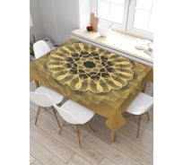 Прямоугольная скатерть из сатена JoyArty Туркменская мандала tc_36099_120x145