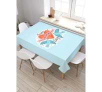 Скатерть прямоугольная тканевая JOYARTY на стол с рисунком Любовь и голуби 145х180 см tc_422671_180x145