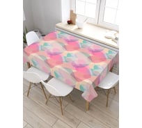 Скатерть прямоугольная тканевая JOYARTY на стол с рисунком Боке из сердец 145х180 см tc_422657_180x145
