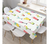 Скатерть прямоугольная водоотталкивающая JOYARTY на стол Изобилие сердец 120x145 см tcox_422651_120x145